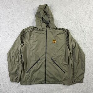 United Parcel Service Hooded Full Zip UPS Windbreaker Jacket Mens XL Trimark